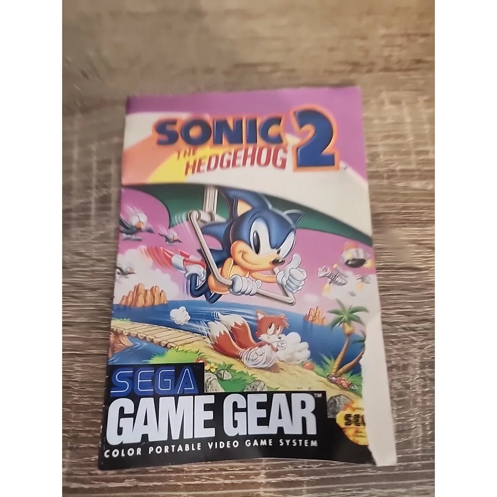 USED SEGA SONIC 2 GAME GEAR‎ WITH CASE & INSTRUCTION MANUAL